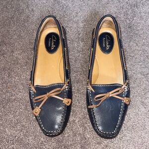 Clarks Women's Navy Loafers